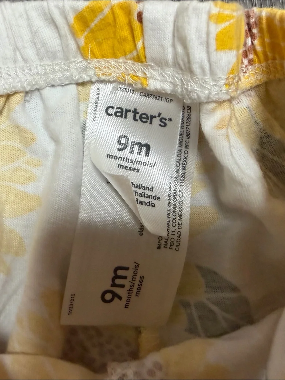 Carter's White & Yellow Sunflower Girls Set